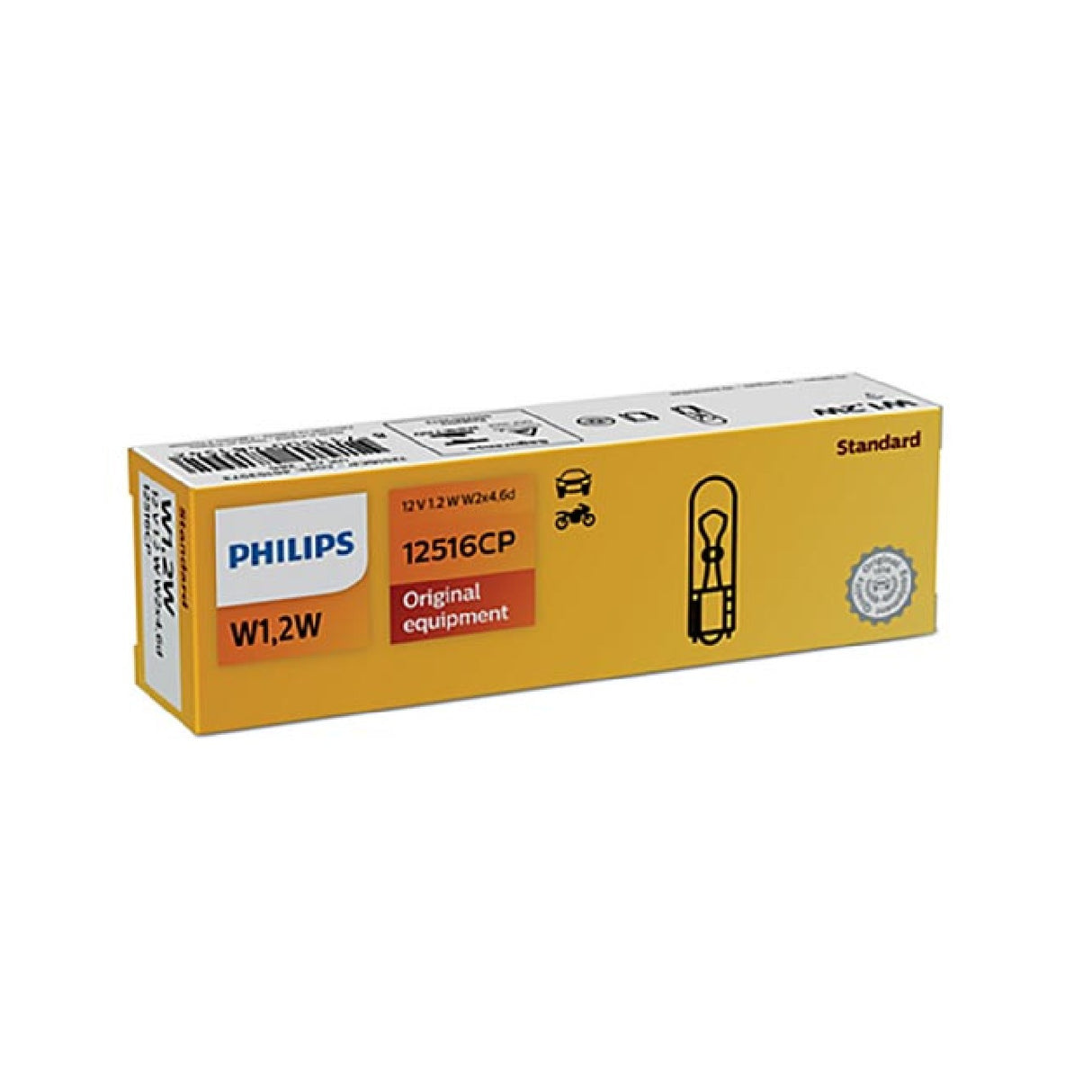 Philips Lampadina di ricambio W1,2W TUTTOVETRO - 12V 1,2W