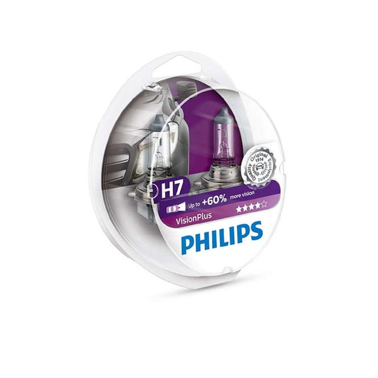Philips Set mit 2 H7 VISION PLUS Ersatzlampen – 12 V 55 W