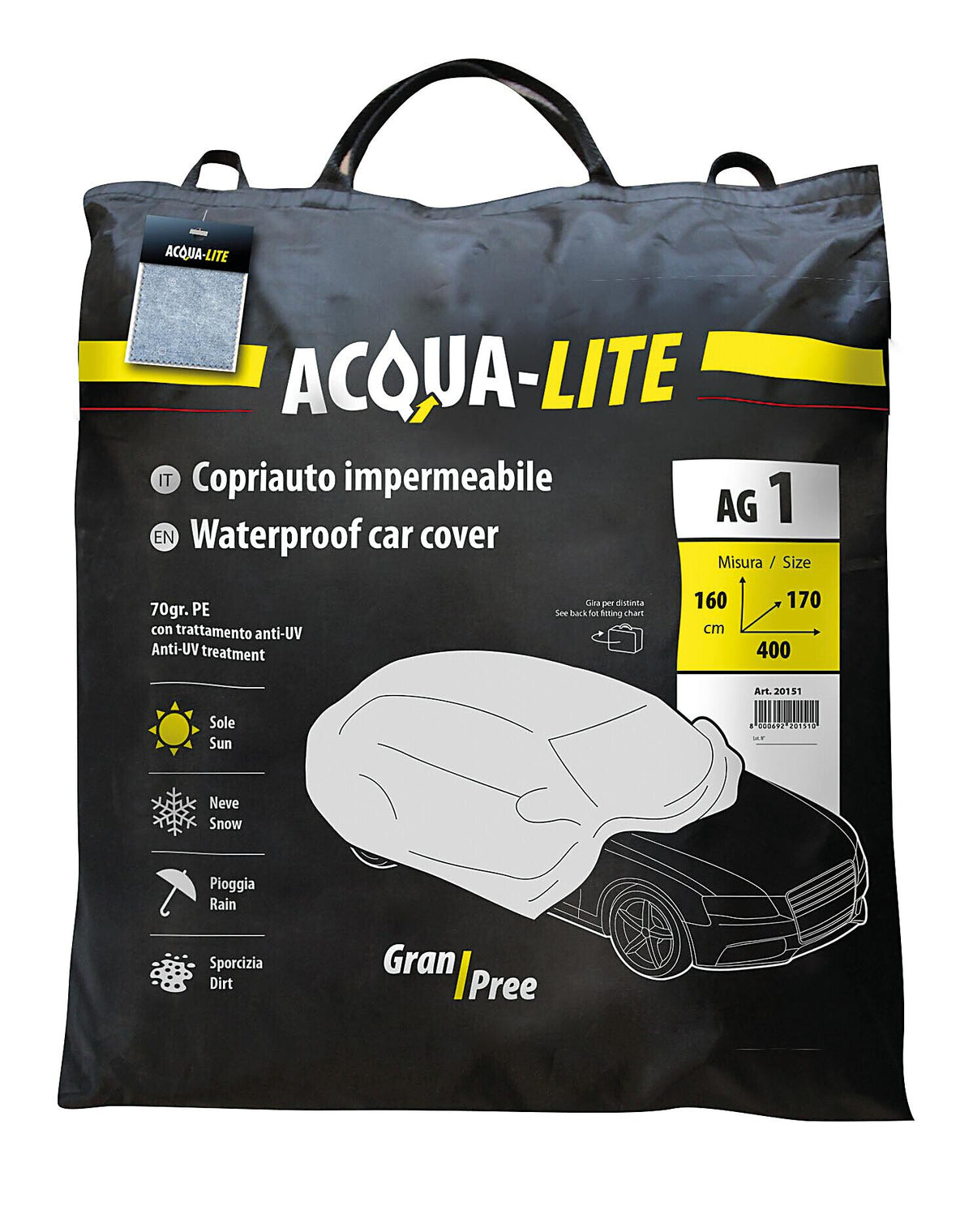 Lampa Gran-Pree Acqua-Lite Copriauto Impermeabile AG-1 400x170x160 cm