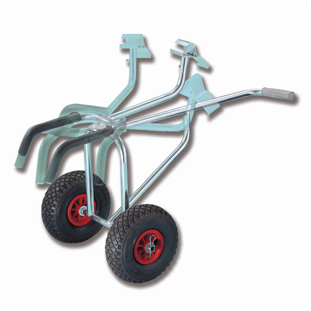 Carro articulado frontal Trem para transporte de embarcaciones neumáticas Diámetro ruedas 260 mm