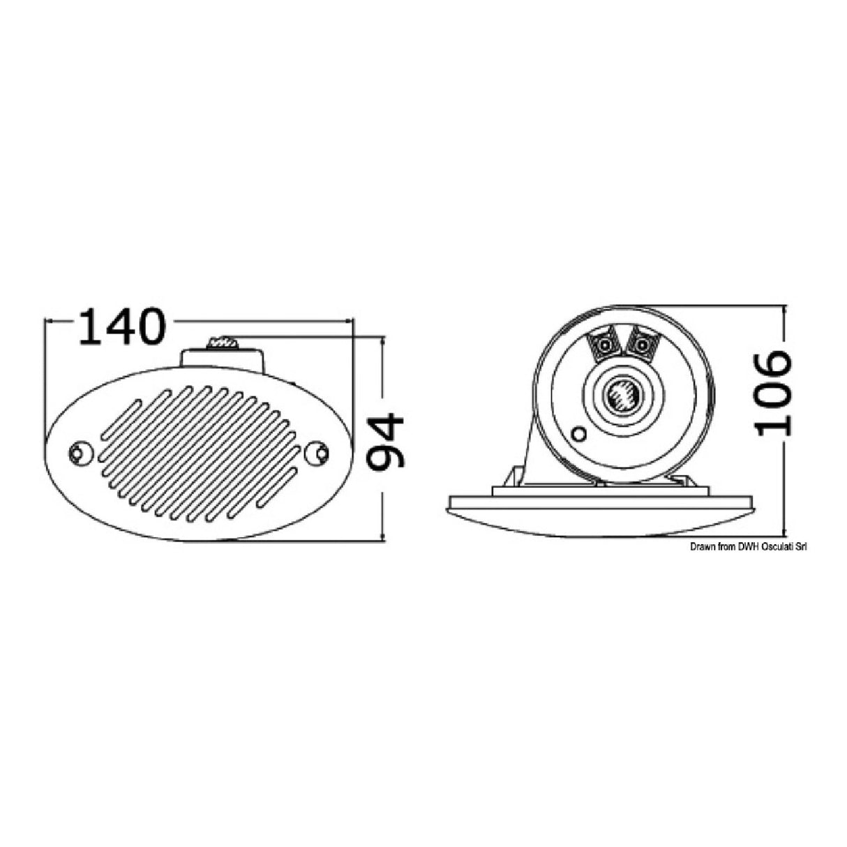 Fiamm spa Built-in horn 140 x 80 mm