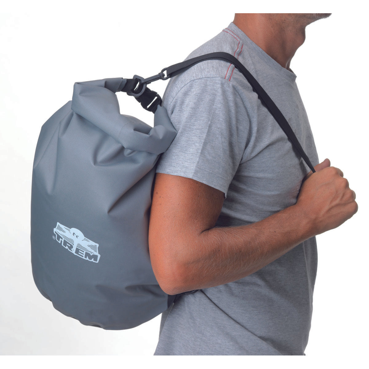 Trem sacca impermeabili modello con spallaccio colore grigio 18 Lt