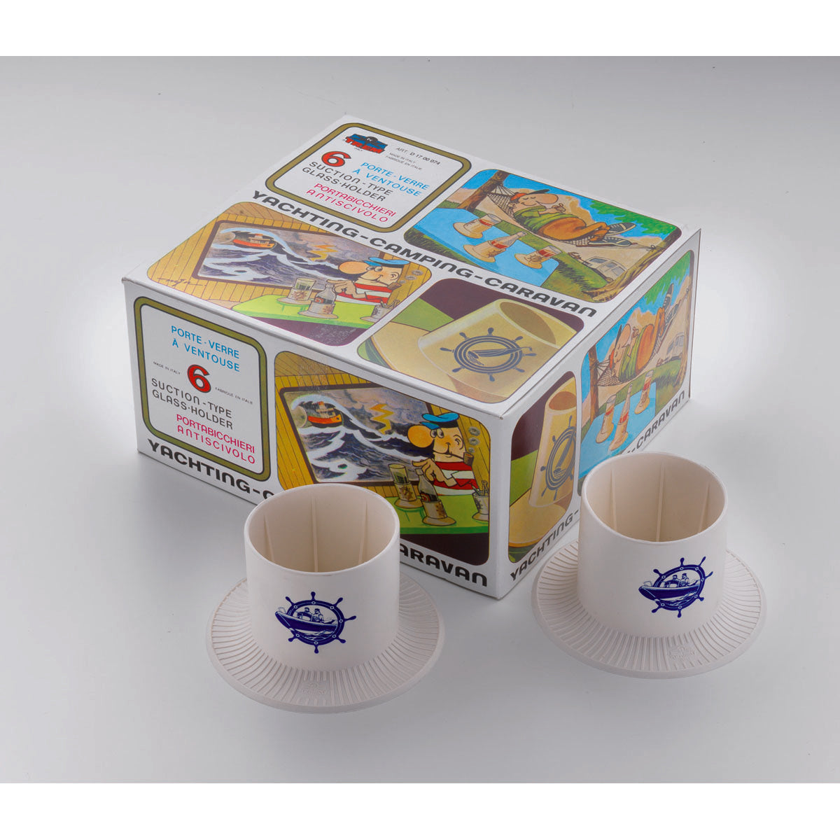 Trem Portabicchiere a ventosa Colore Bianco - AmerigoStore