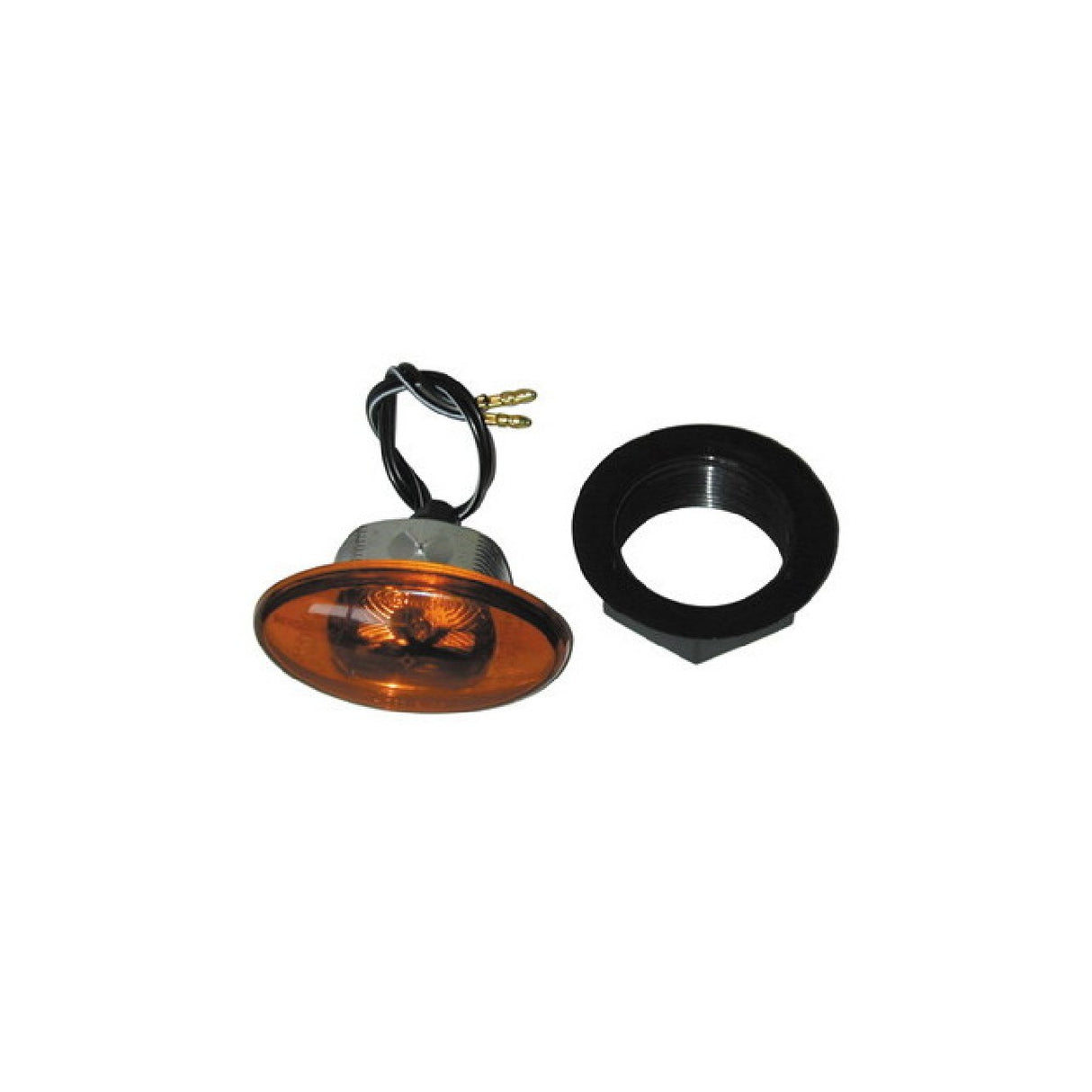 Paar universelle orangefarbene ovale Glühlampen-Motorradverkleidungsblinker