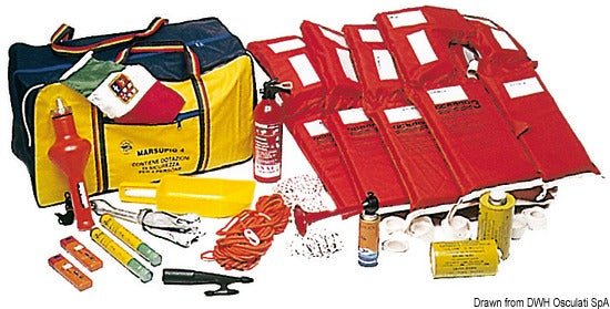 Osculati Kit navigazione sicurezza marsupio 6 persone entro 3 miglia 22.411.34