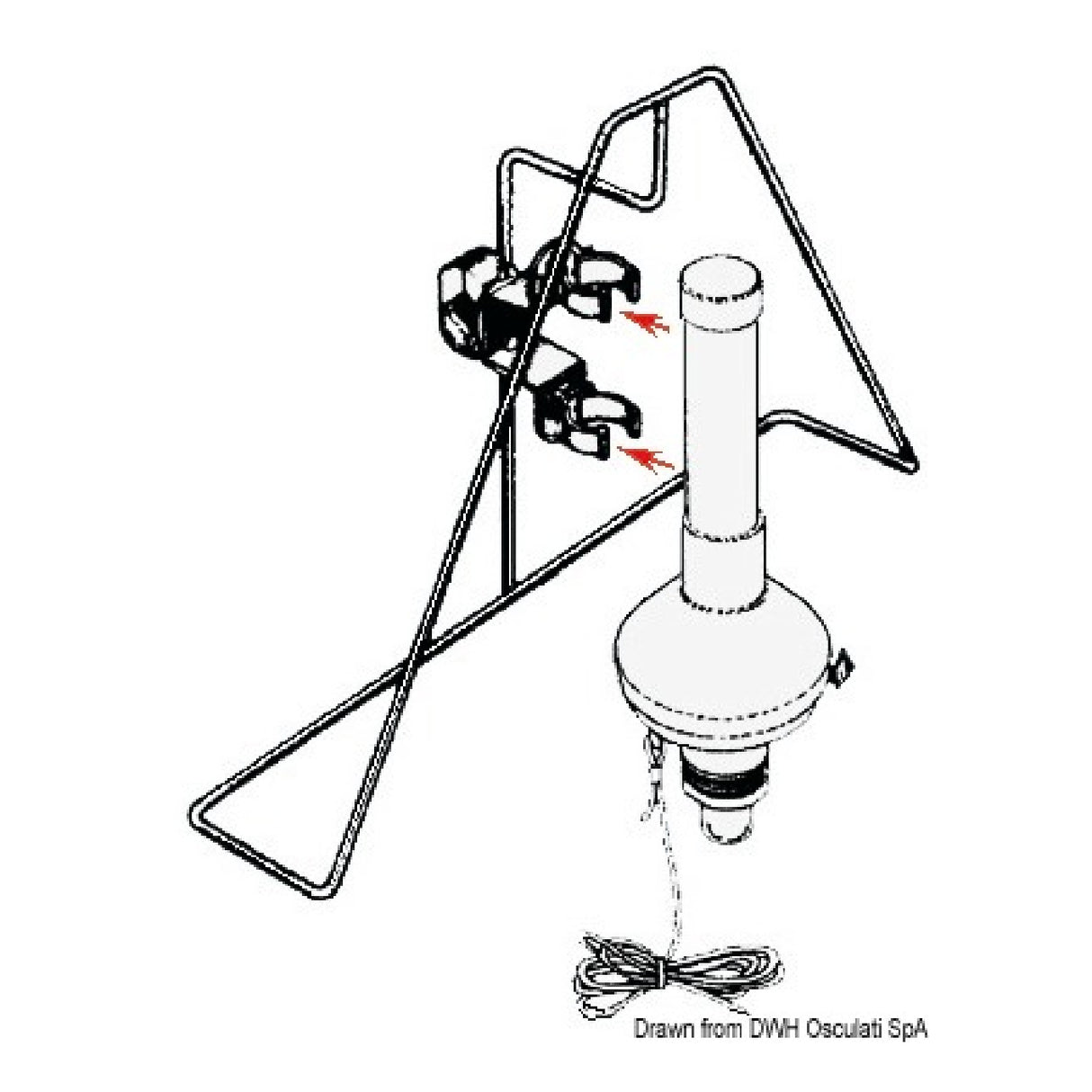 Osculati Supporto per salvagente a ferro di cavallo 22.418.00