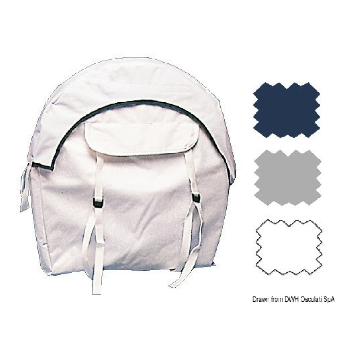 Flotador de herradura Osculati 22.416.02 con accesorios + carcasa 22.424.01