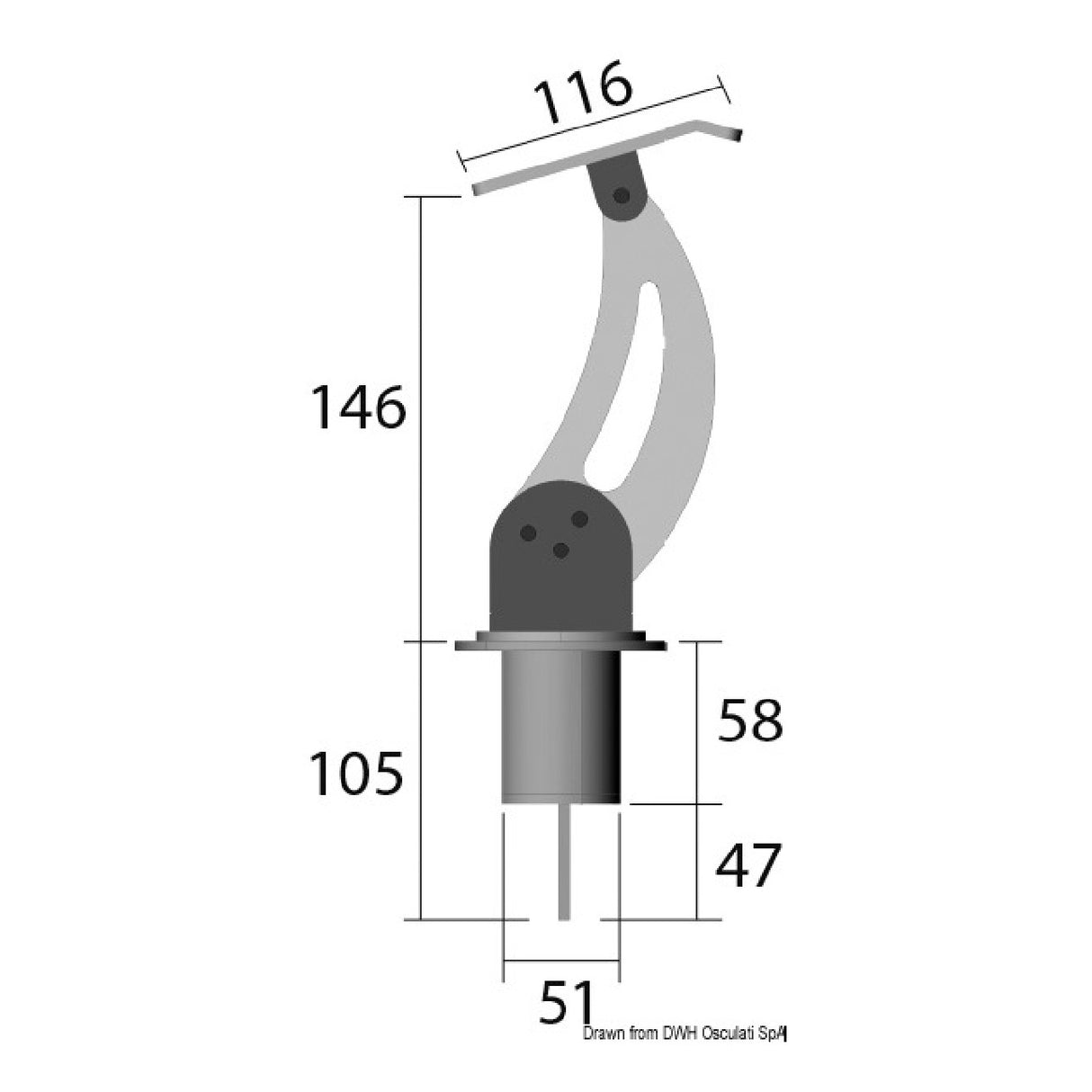 Soporte universal para bote auxiliar Kiwi Marine
