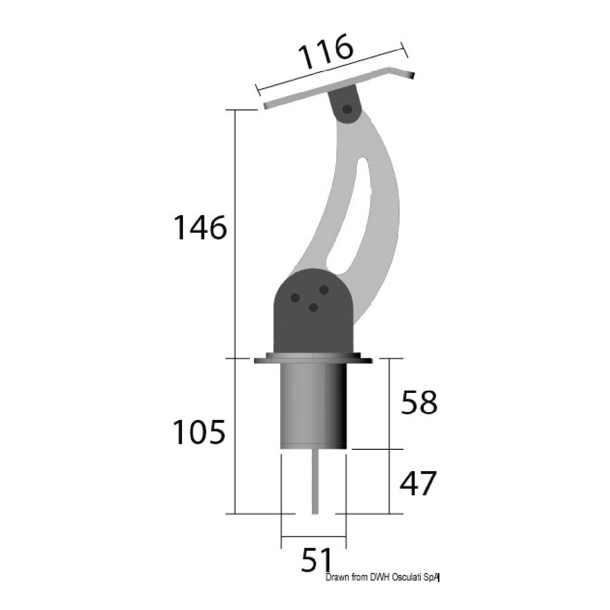 Soporte universal para bote auxiliar Kiwi Marine