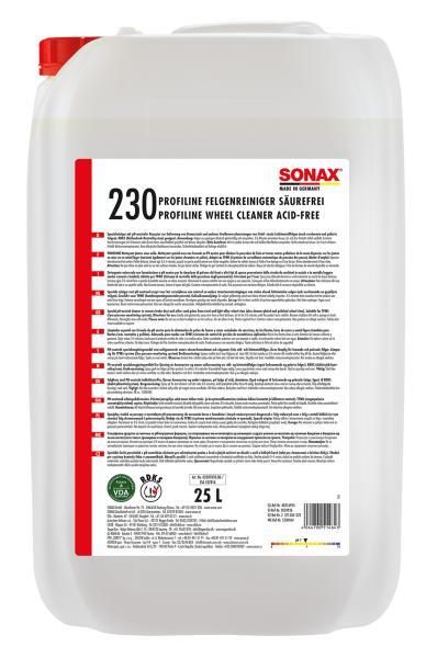 Sonax Detergente Universale Cerchi Ph Neutro 25 litri