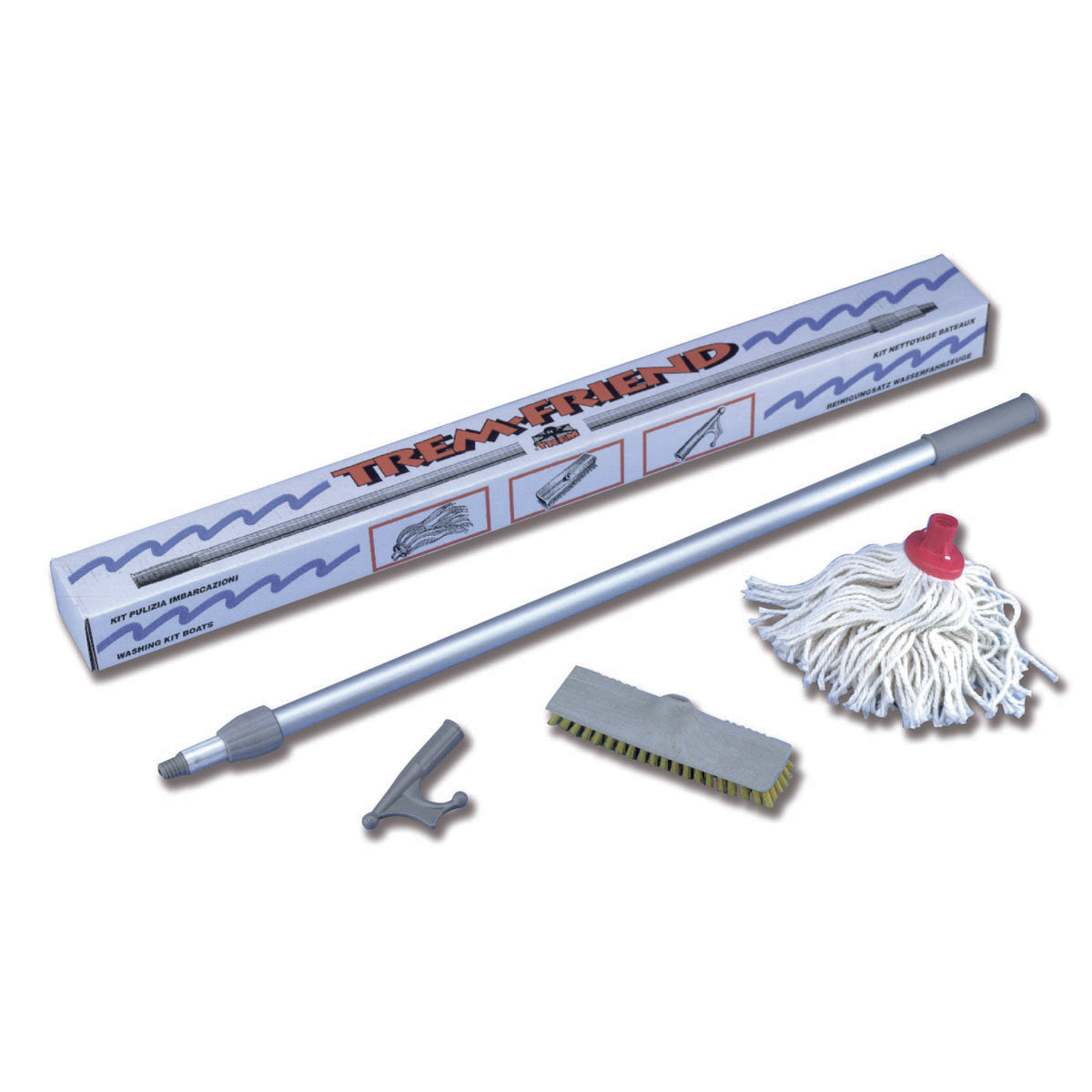 T-Brite Kit composto da mezzo marinaio spazzolone frattazzo cotone 120/215cm