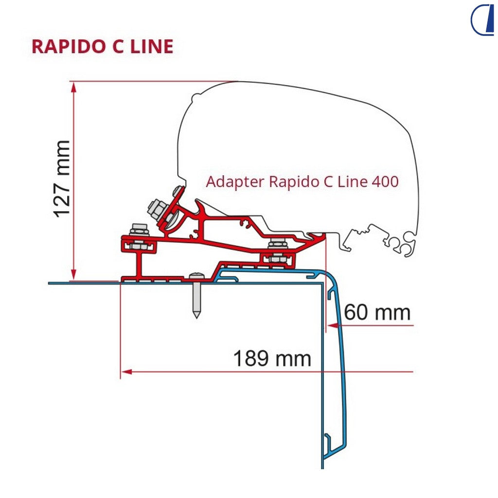 Fiamma Adattatore tendalino F80 per Rapido C Line 400 cm