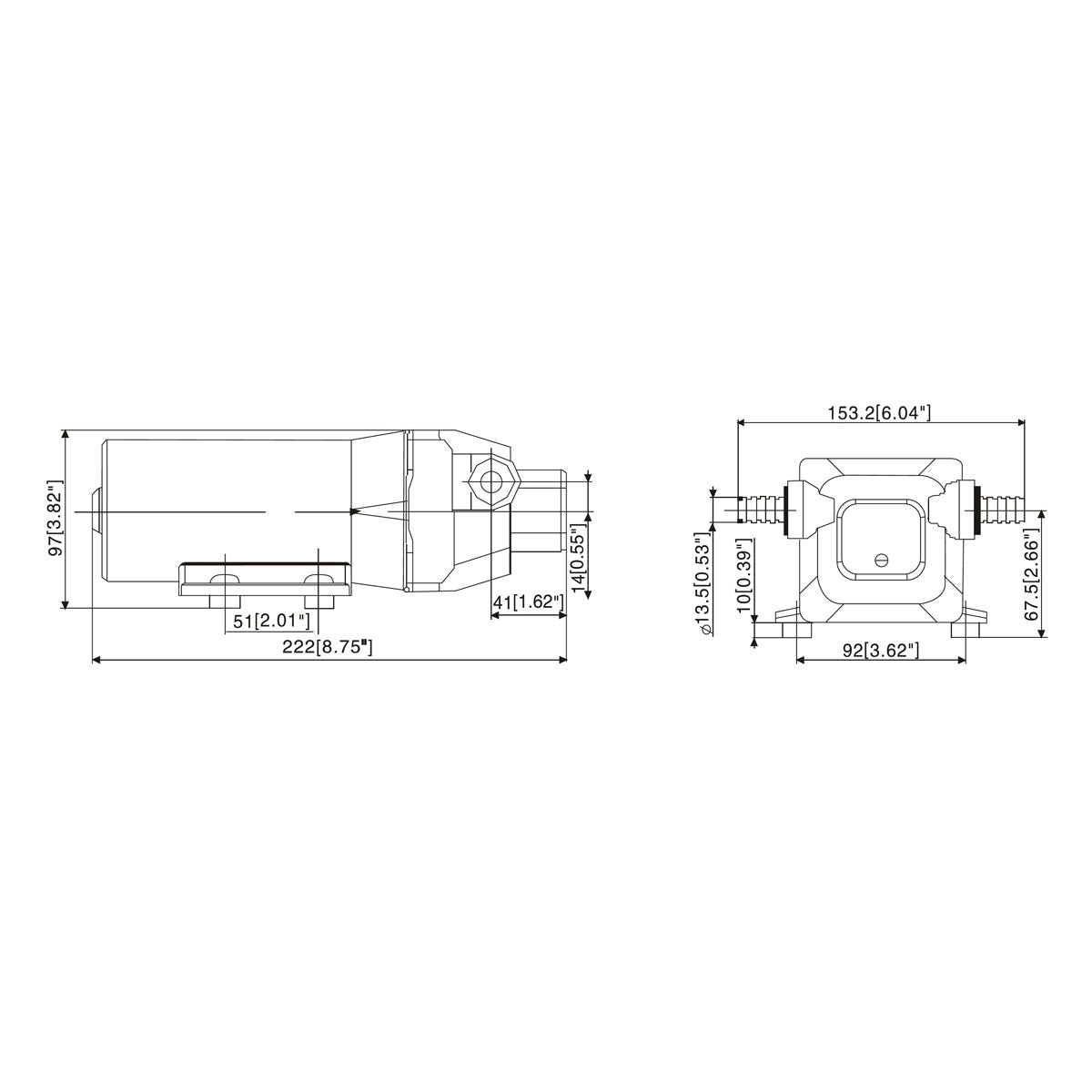 Trem Selbstansaugender Autoklav mit 4 Ventilen, 12 V, 12,5 l/min