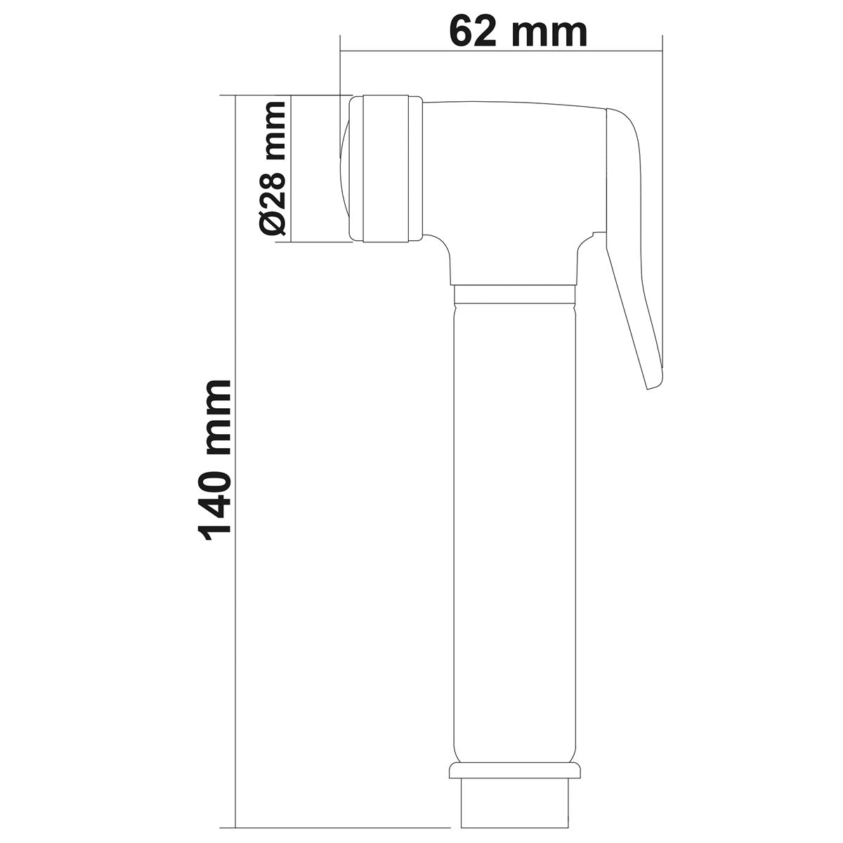 Accesorio de ducha Aqua Shower de 1/2'' macho Accesorio de ducha Aqua Shower de 1/2'' macho