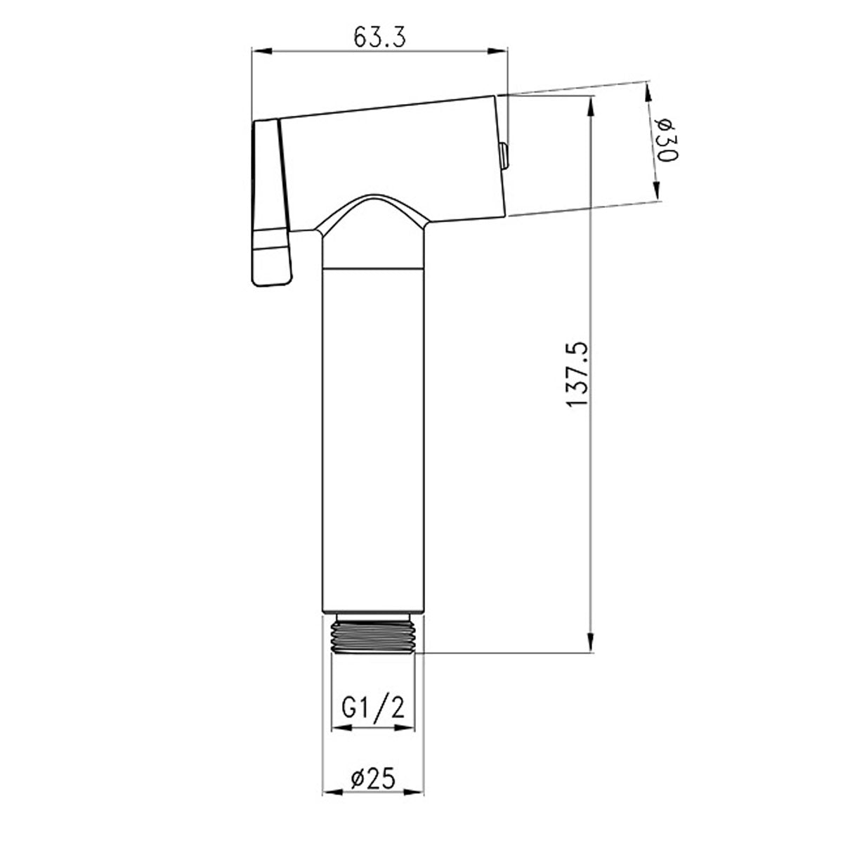 Aqua Shower Head with 1/2 inch male connection