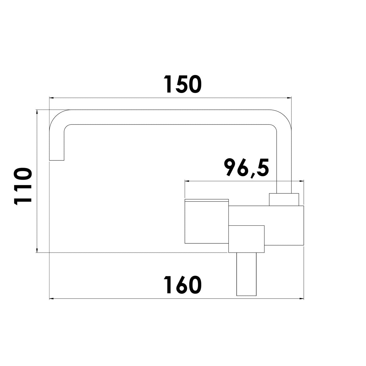 Aqua Folding Faucet Cold Water Deep Spout