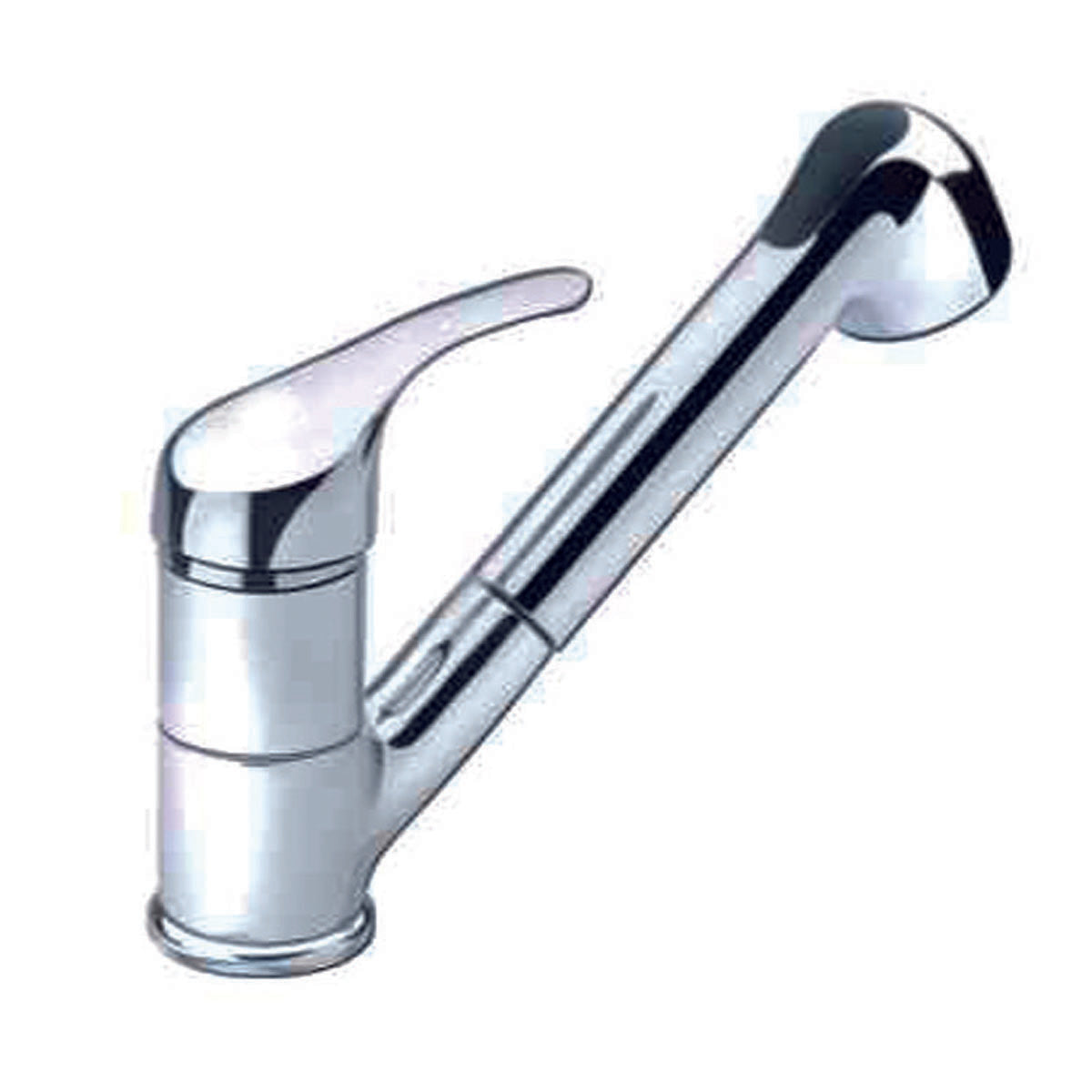 Aqua Single lever chrome mixer tap + chrome pull-out shower
