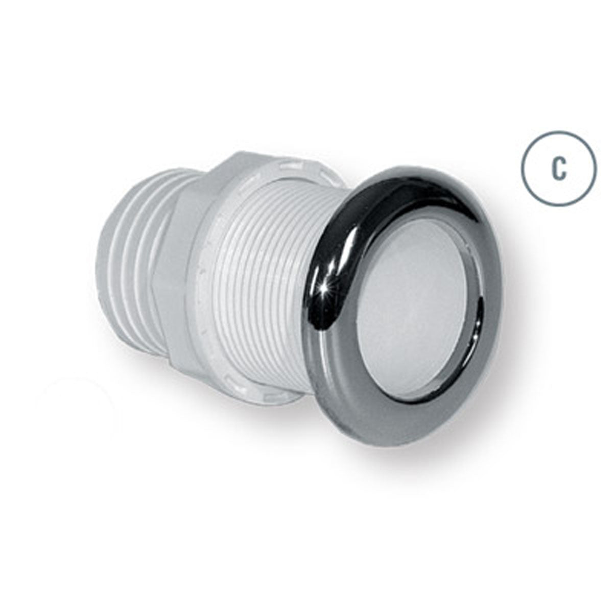 Trem Water drain bushing internal diameter 42 mm with Aisi 316 flange length 68 mm