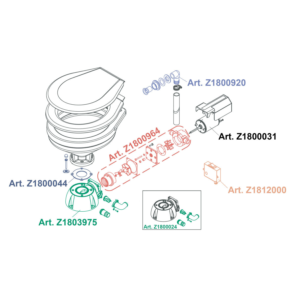 Trem elektrische Schiffstoilette
