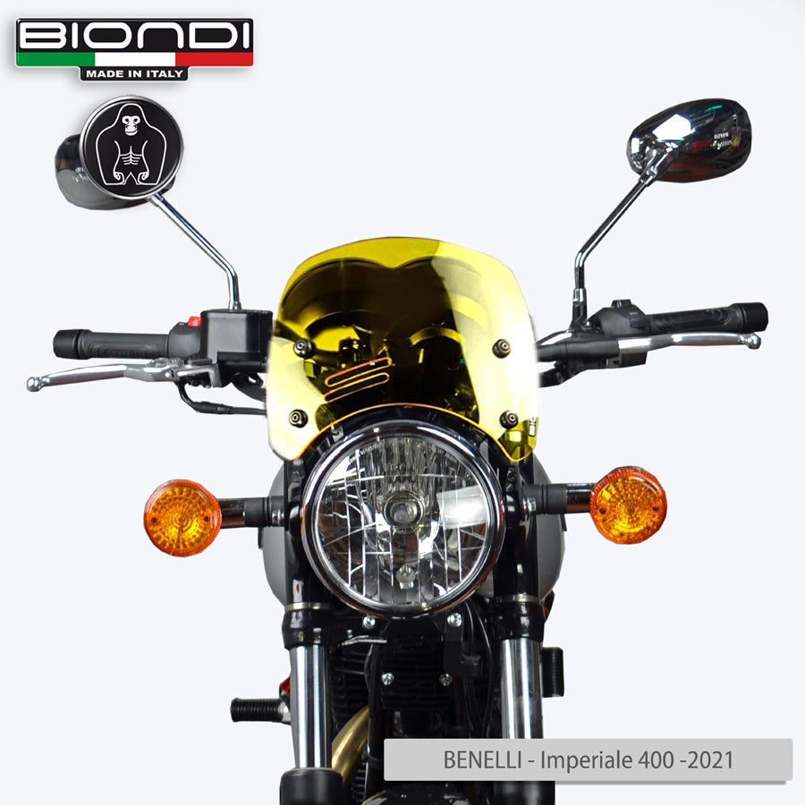 Biondi Cupolino Caffè Giallo per Benelli, Moto Guzzi V7, Triumph Bonneville, Yamaha XSR