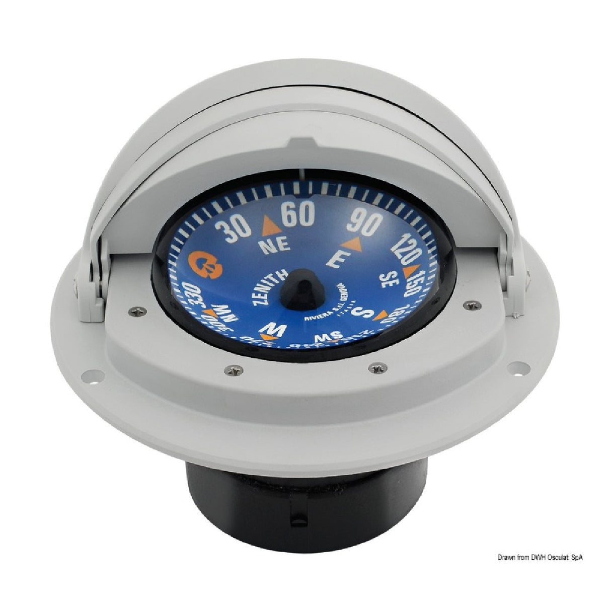 Riviera 3-Zoll-Kompass mit Deckel