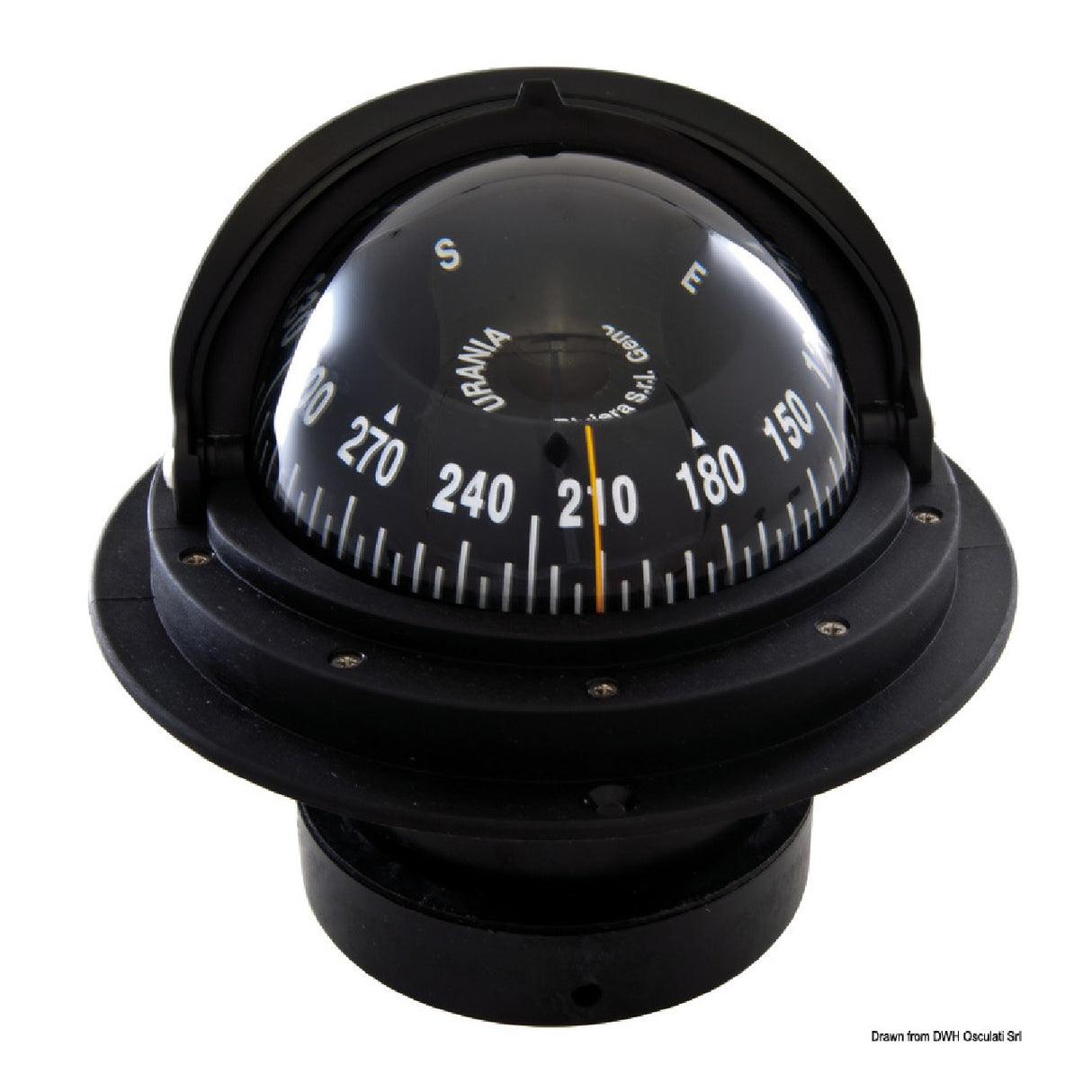 Riviera 4-Zoll-Einbaukompass mit Abdeckung