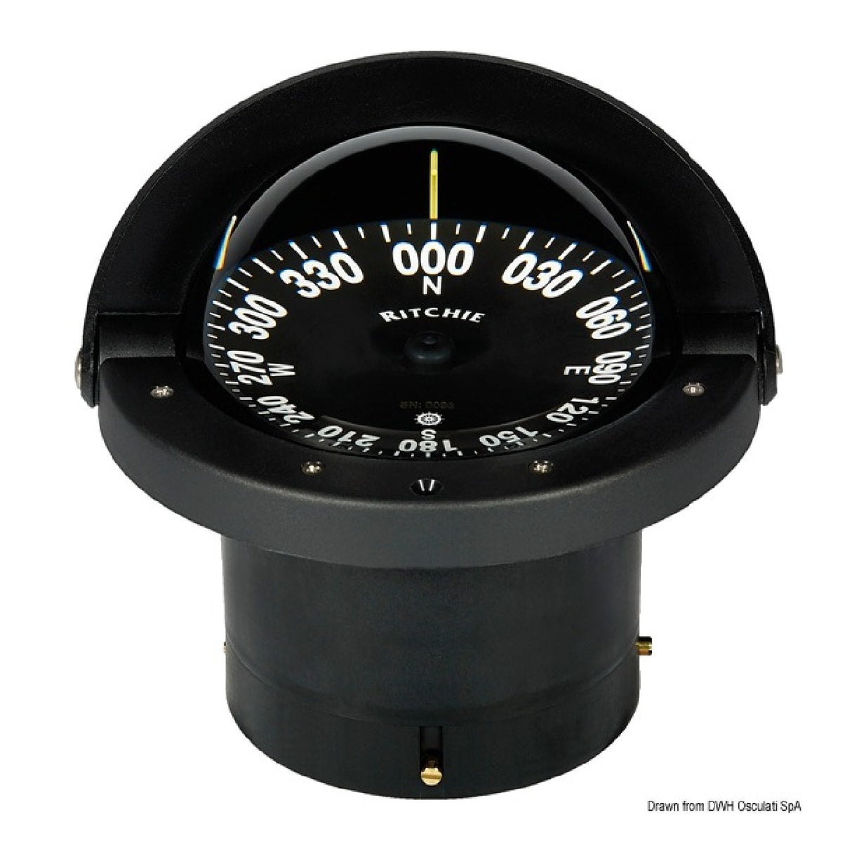 Ritchie Navigation Wheelmark Kompass 4 1/2 Zoll Schwarz/Schwarz