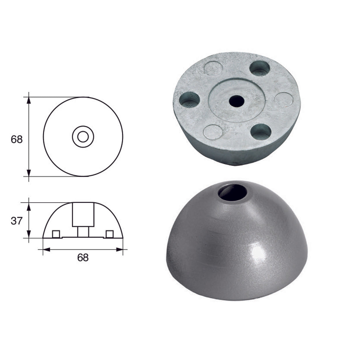 Fonp Anodo per assi ed eliche Flex-fold art. POLIPODIO OG058