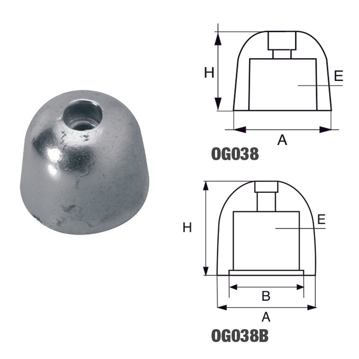 Fonp Anodo per assi ed eliche Sleipner art. POLIPODIO OG038