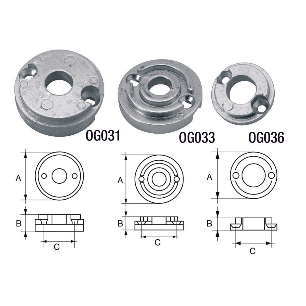 Fonp-Anode für Vetus-Wellen und -Propeller