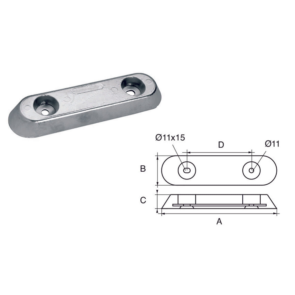 Fonp Rudder and Flap Anode Item: POLIPODIUM NC022