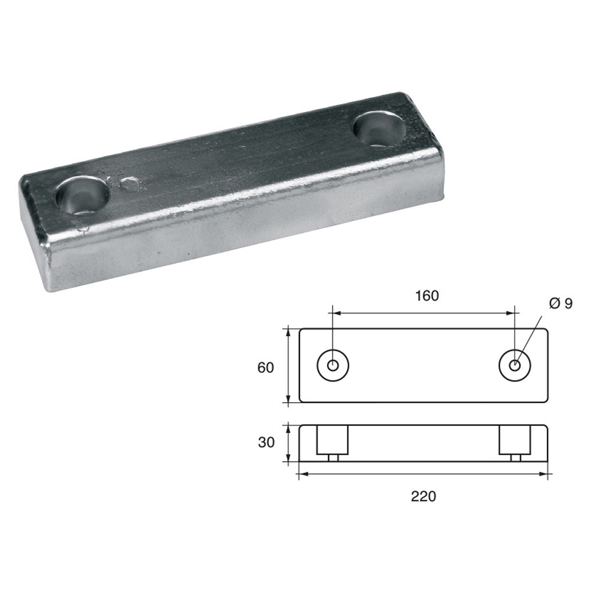 Fonp Anodo carene RIVA art. POLIPODIO NC015