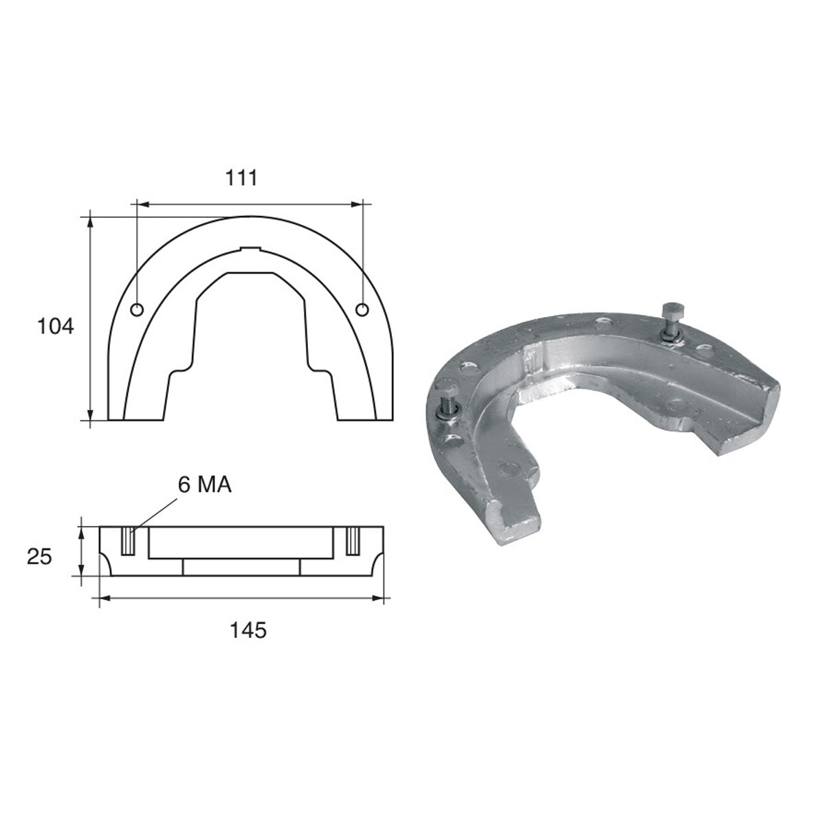 Fonp Anodo per motori Bombardier ( Johnson-Evinrude-OMC)