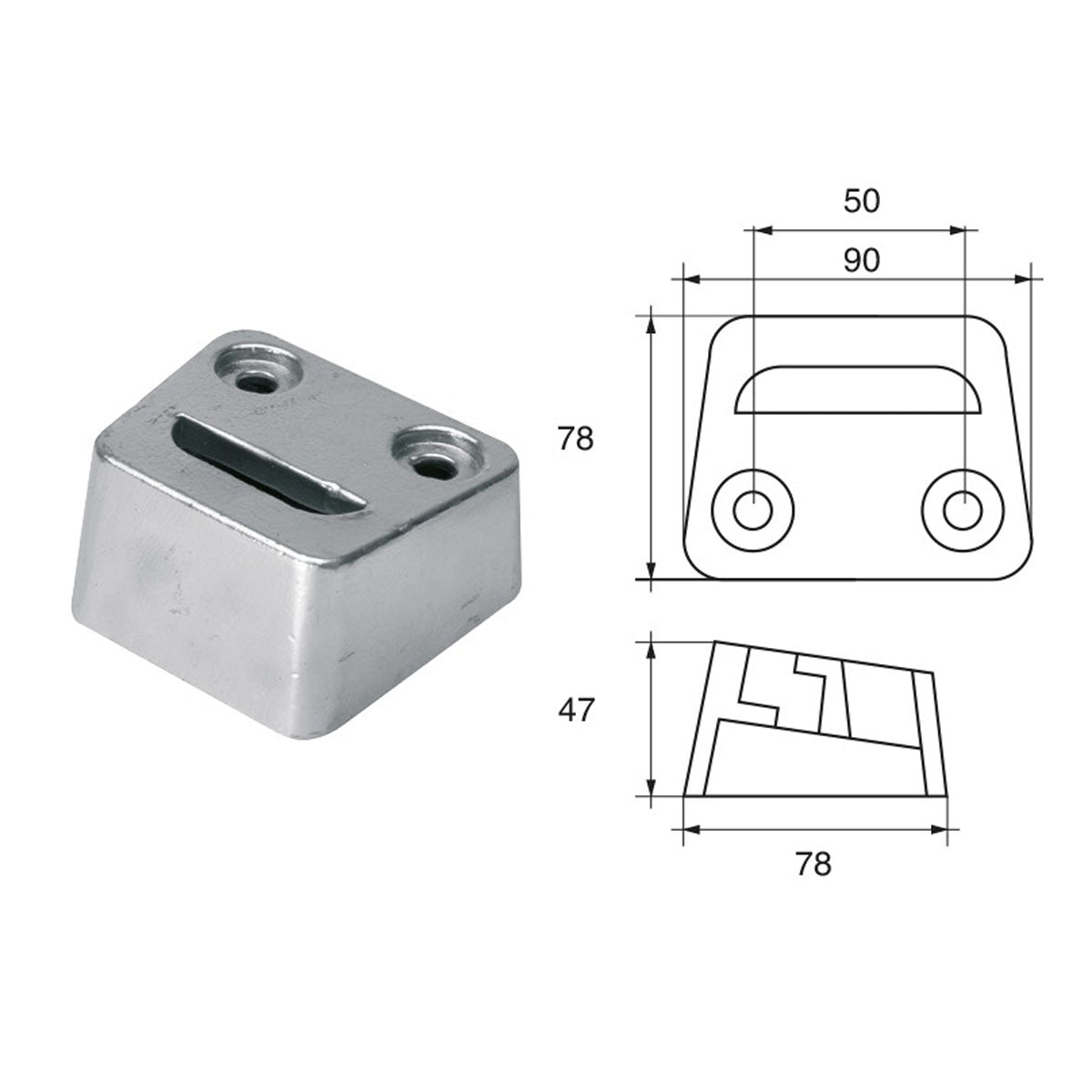 Ánodo Fonp para motores Bombardier (Johnson-Evinrude-OMC)