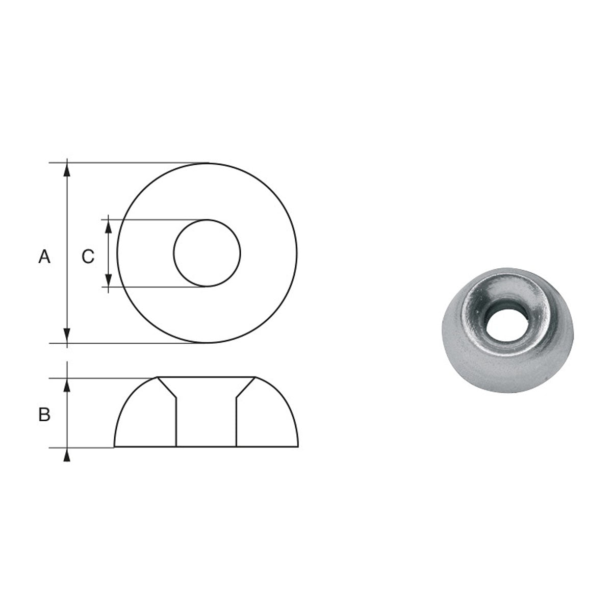 Fonp Anodo per motori Mercury Mercruiser