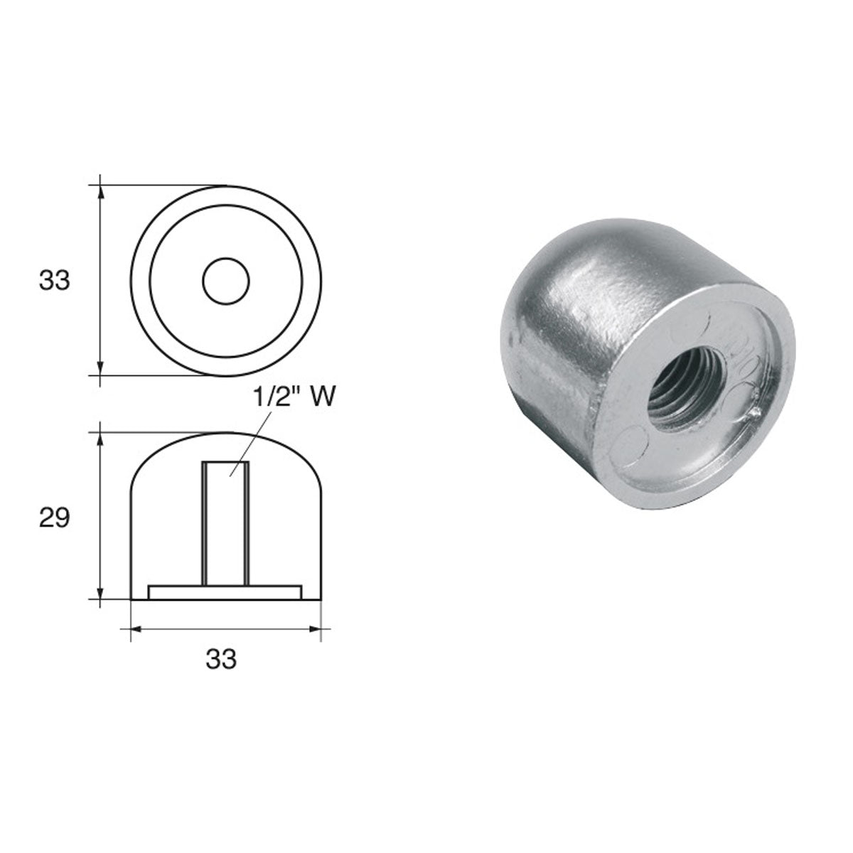 Fonp Anode for Mercury Mercruiser Engines