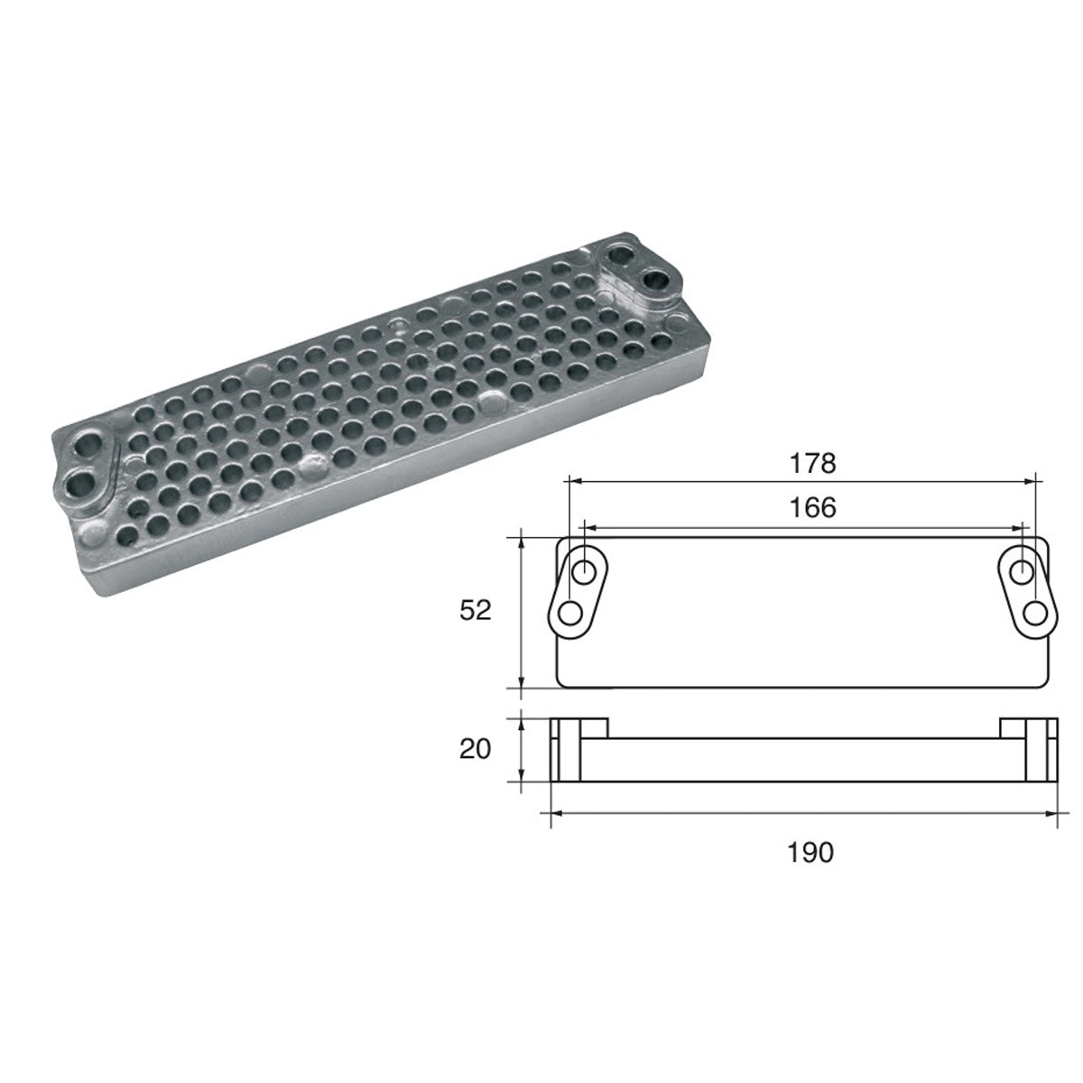 Fonp Anodo per motori Mercury - Mercruiser art. POLIPODIO ME012
