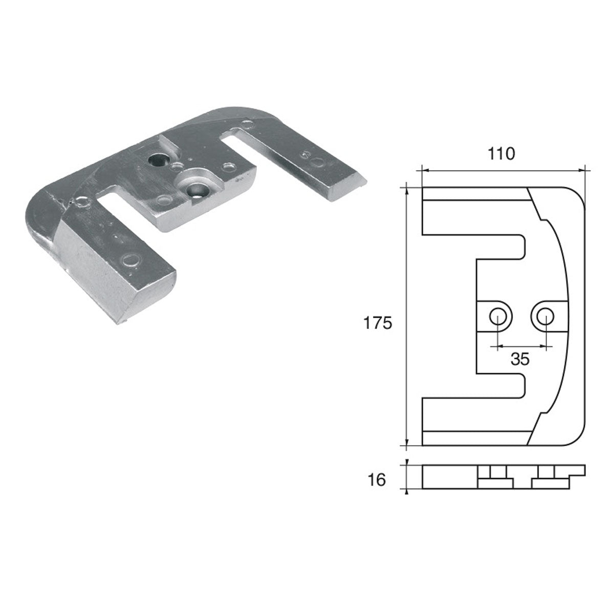 Fonp-Anode für Mercury Mercruiser Motoren
