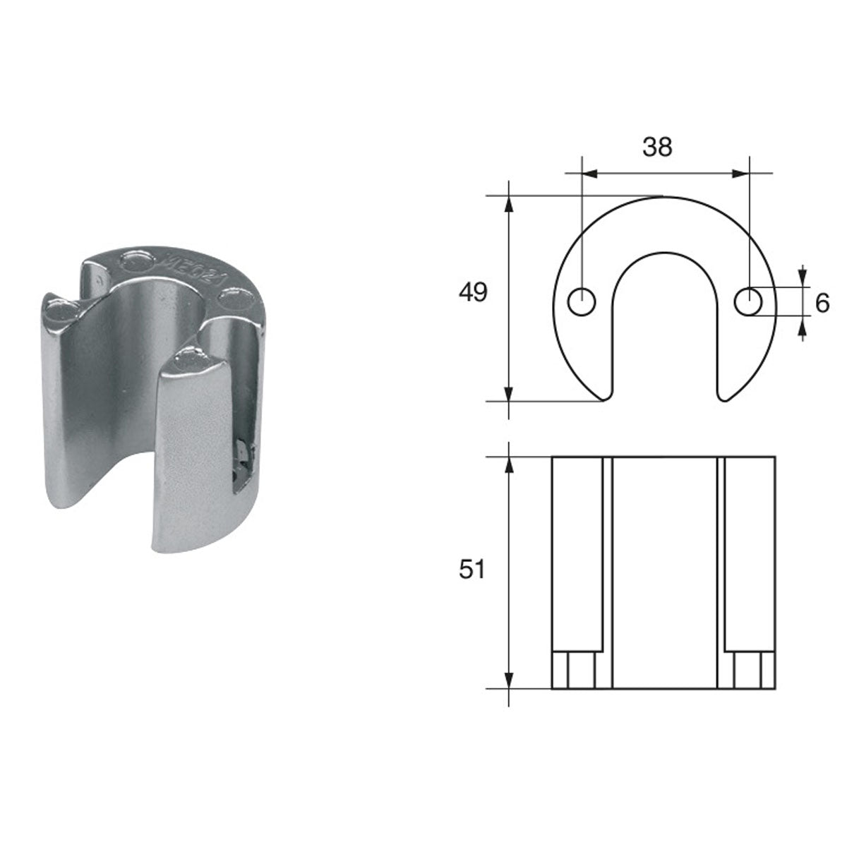 Fonp Anodo per motori Mercury Mercruiser