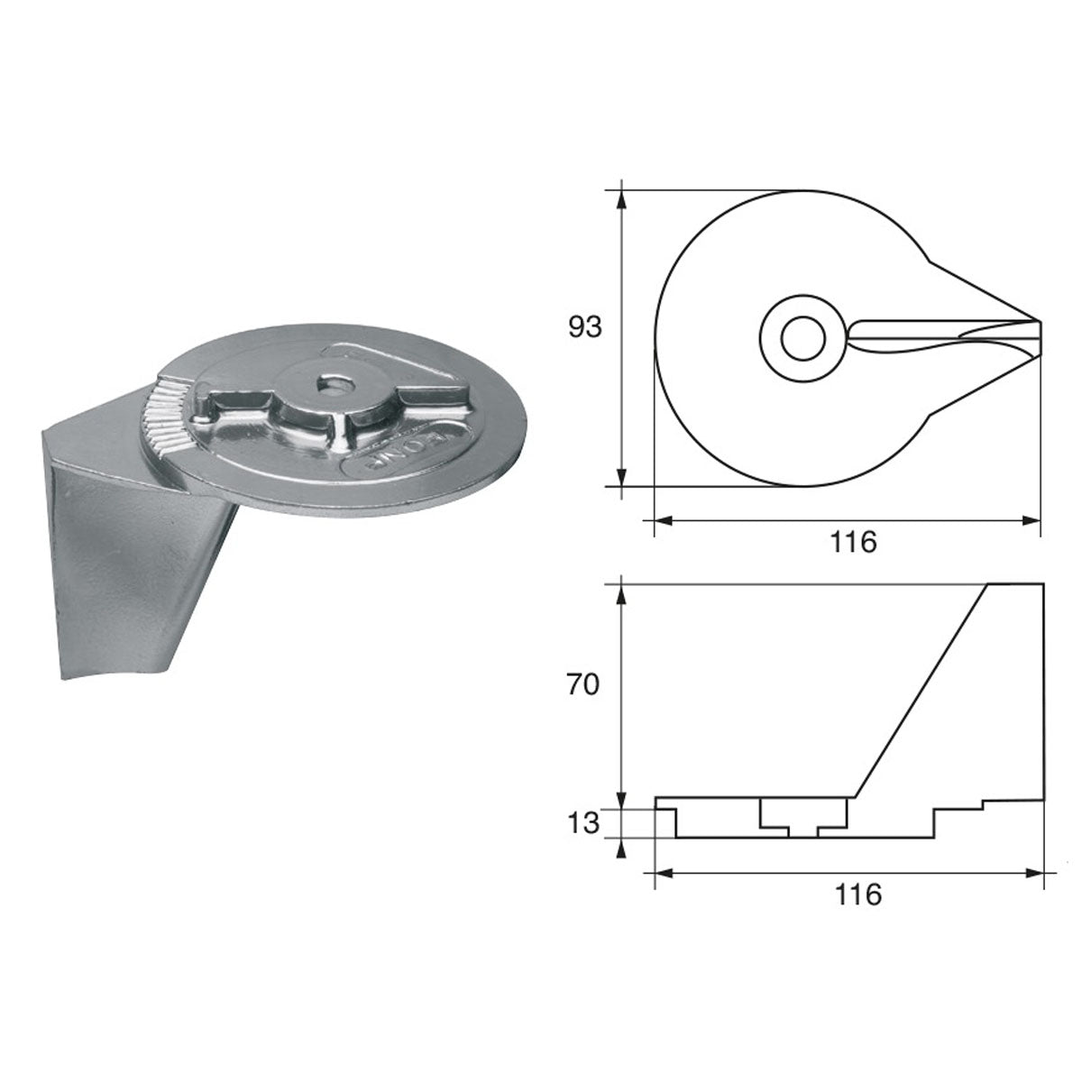 Fonp Anodo per motori Mercury Mercruiser