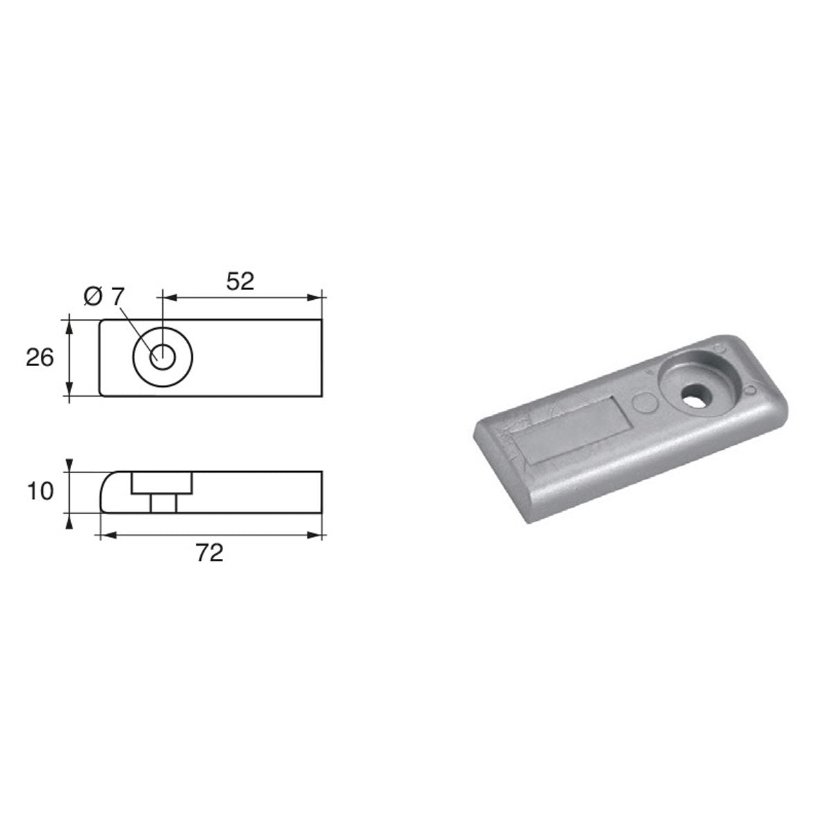 Fonp Anodo per motori Mercury Mercruiser