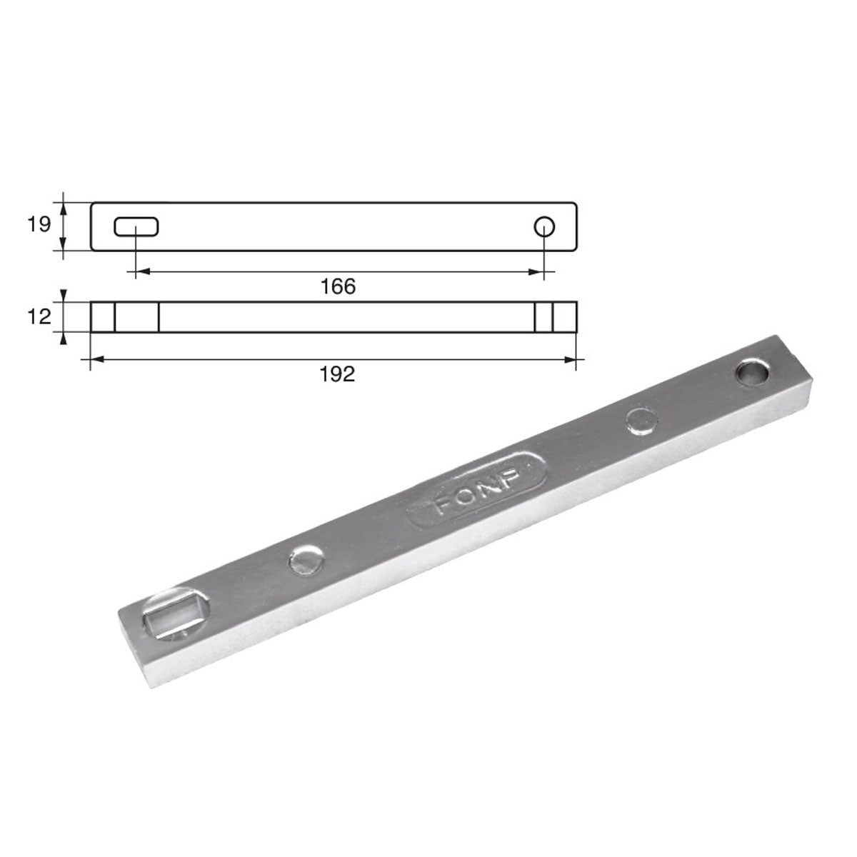 Ánodo Fonp para motores Mercury - Mercruiser artículo: POLIPODIUM ME025