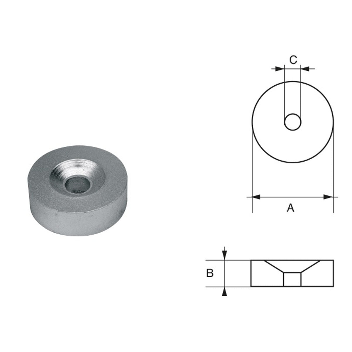 Ánodo Fonp para motores Tohatsu-Nissan
