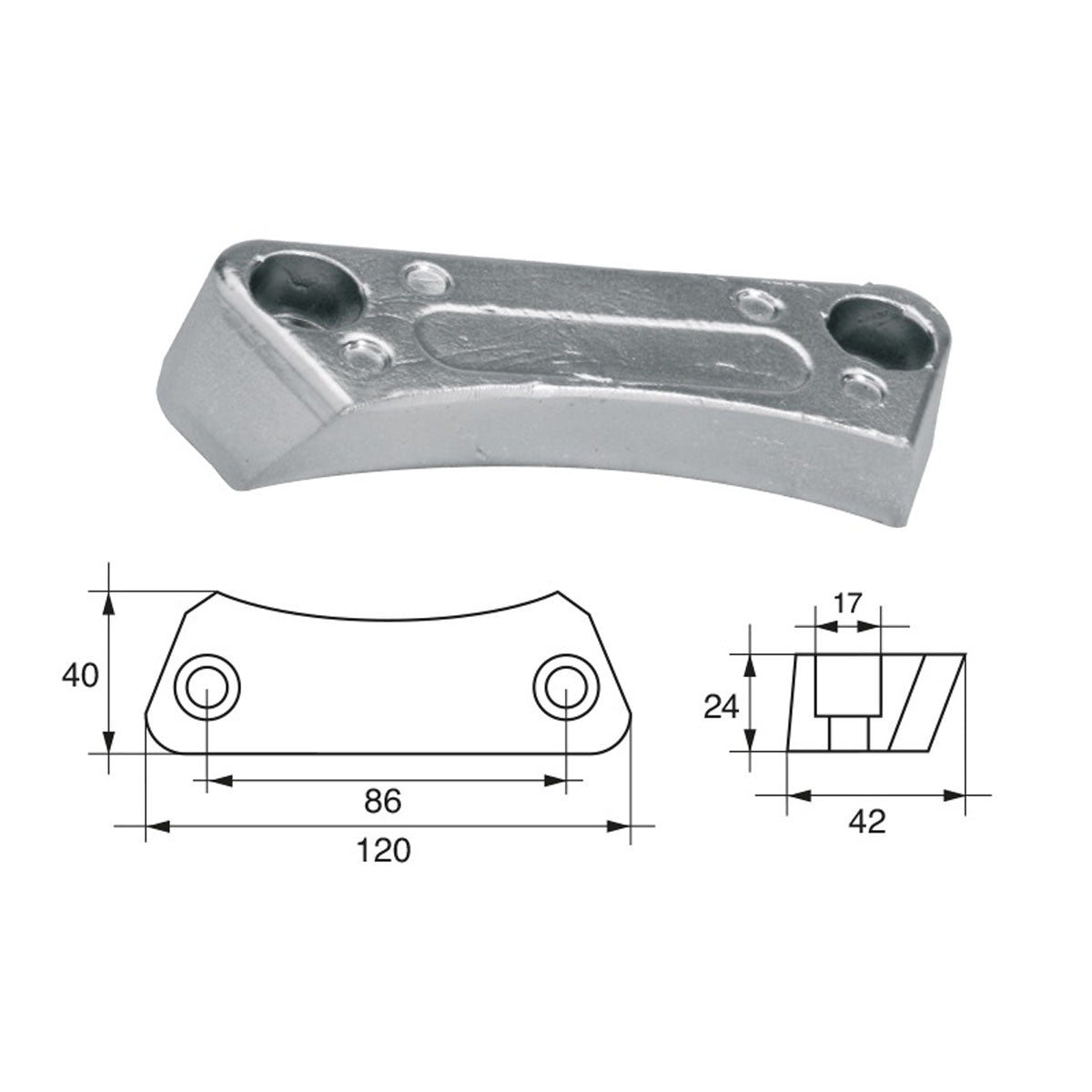 Fonp-Anode für Volvo-Penta-Motoren