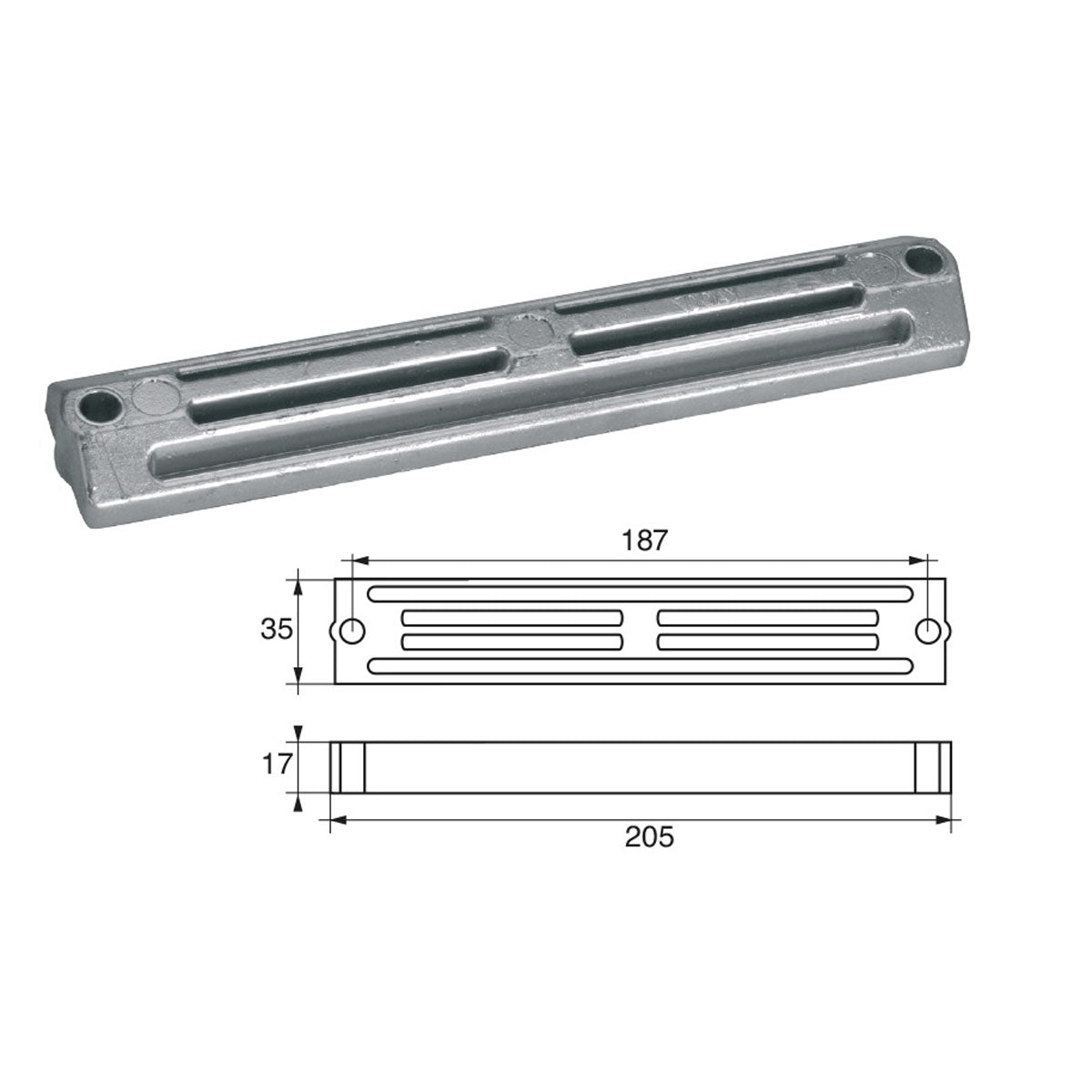Fonp Anodo per motori Yamaha-Mariner art. POLIPODIO YA007