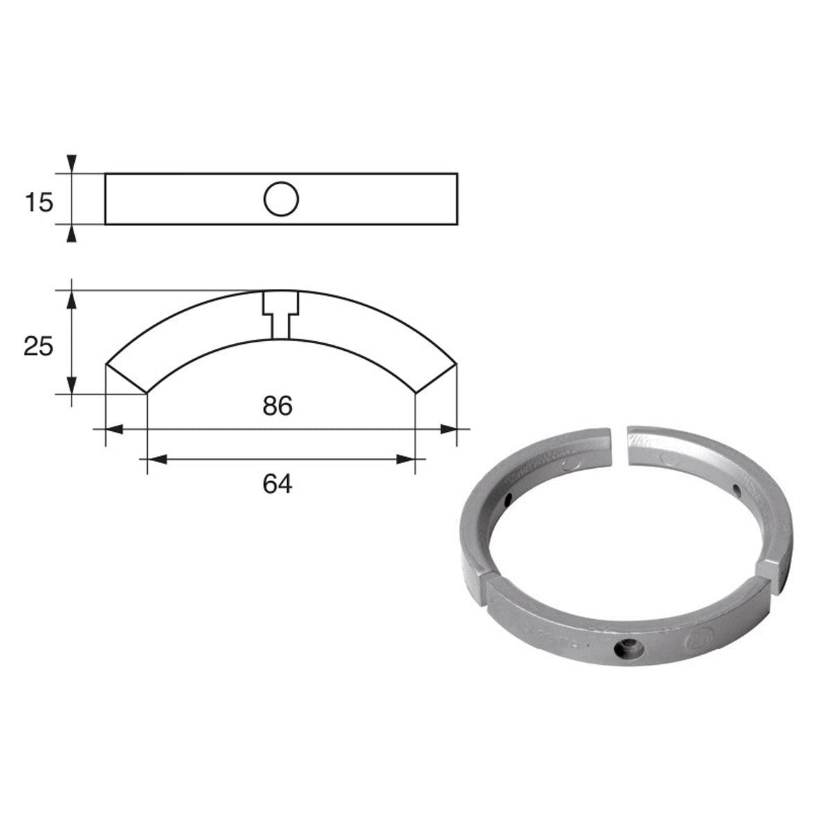 Fonp Anode for Volvo-Penta Engines