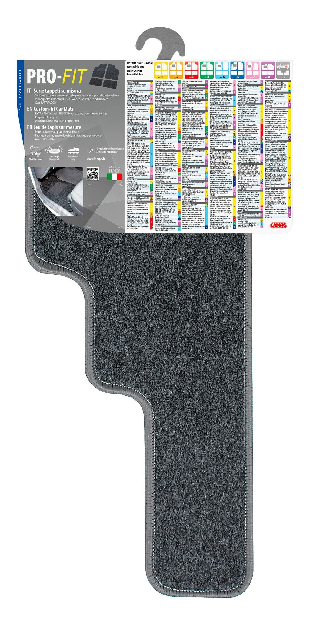 Lampa Pro-Fit PF-0 Tappeti Auto su Misura in Moquette - Grigio