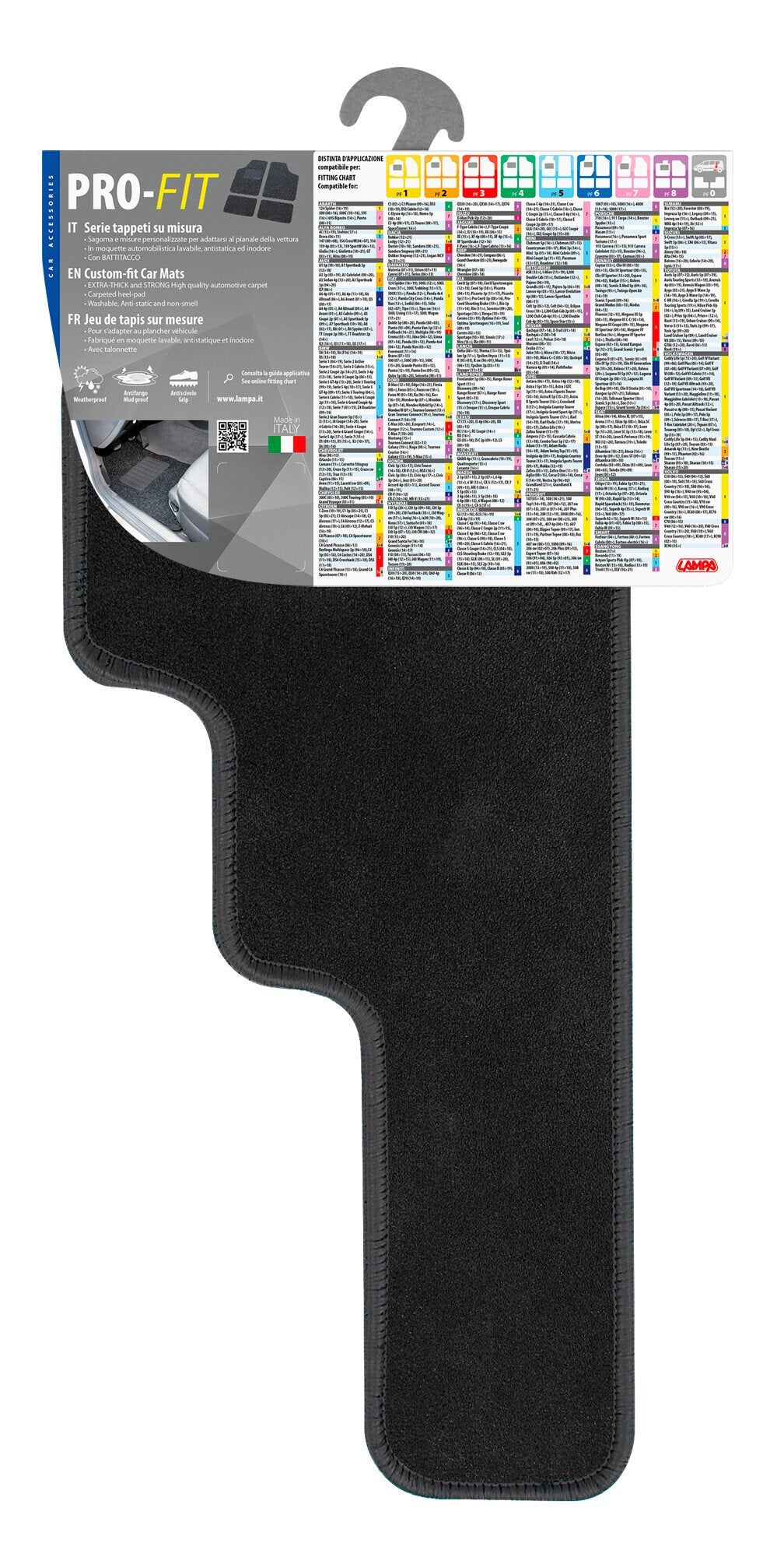 Lampa Pro-Fit, serie tappeti su misura - PF-0 - Nero 25150