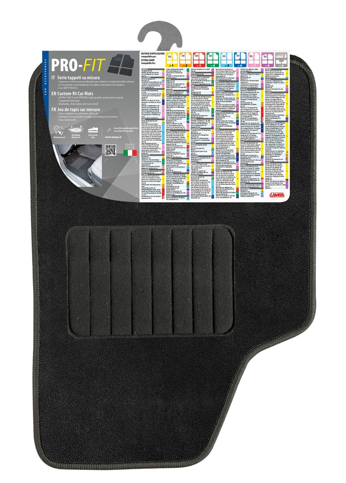 Lampa Pro-Fit, serie tappeti su misura - PF-4 - Nero 25154