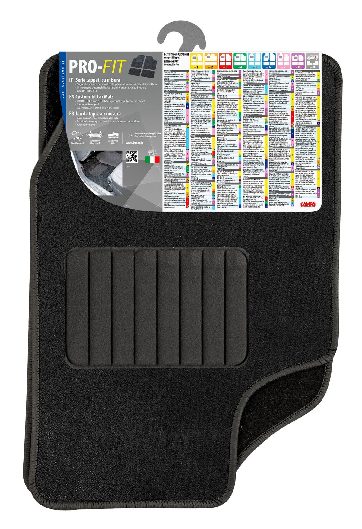 Lampa Pro-Fit, serie tappeti su misura - PF-6 - Nero 25156
